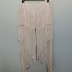 Free People rose pink  tiered flowy top